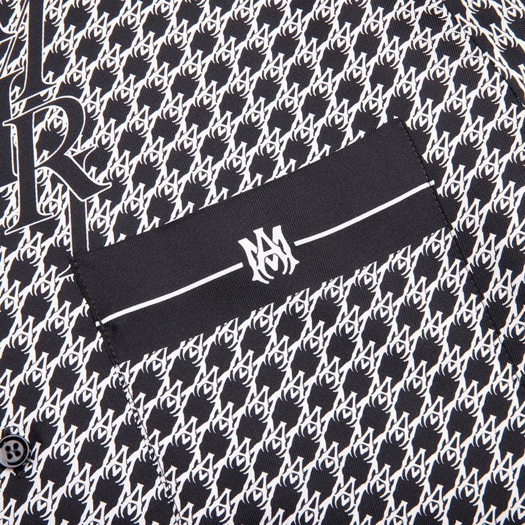 Houndstooth Bowling Shirt - Black