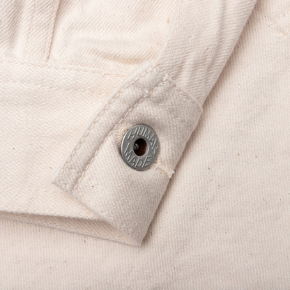 Natural Denim Work Jacket - White