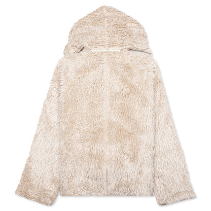 Shaggy Fleece Faux Fur Jacket - Glass