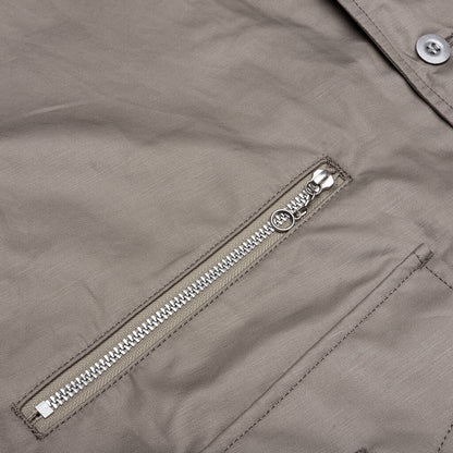 Multi-Pocket Chore Jacket - Grey Beige