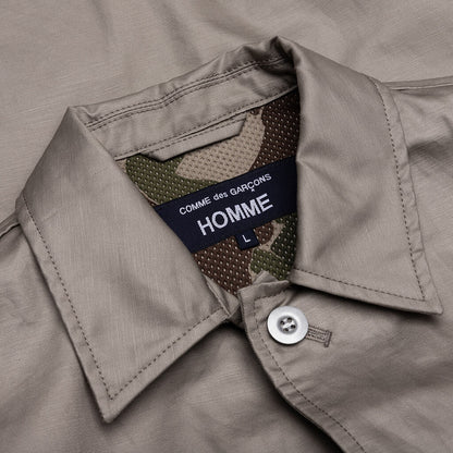 Multi-Pocket Chore Jacket - Grey Beige