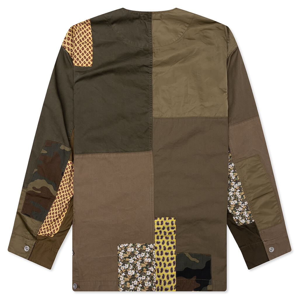 Patchwork Liner Jacket - Khaki Mix