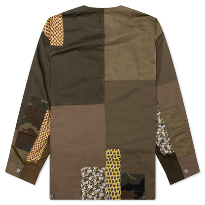 Patchwork Liner Jacket - Khaki Mix