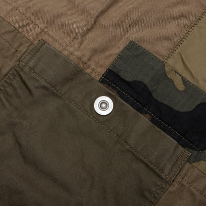 Patchwork Liner Jacket - Khaki Mix