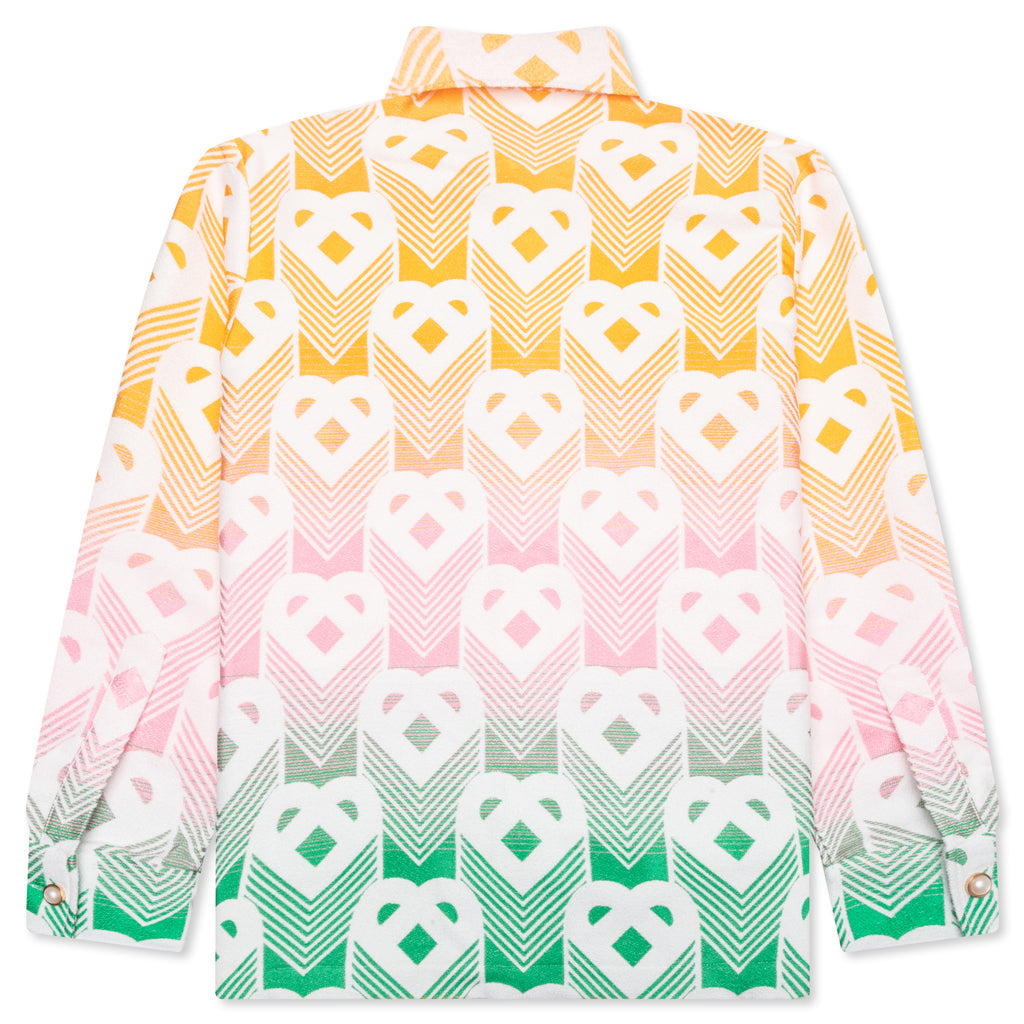 Jacquard Shacket - Gradient Flying Heart