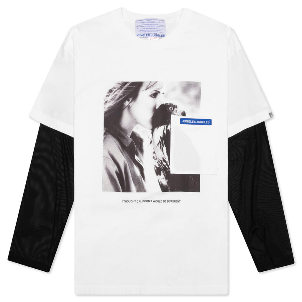 Eagle Mesh Sleeve Tee - White/Black
