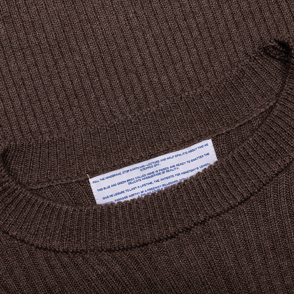 Tribal Knit Sweater - Brown