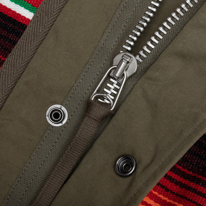 Coat - Khaki/Red/Green