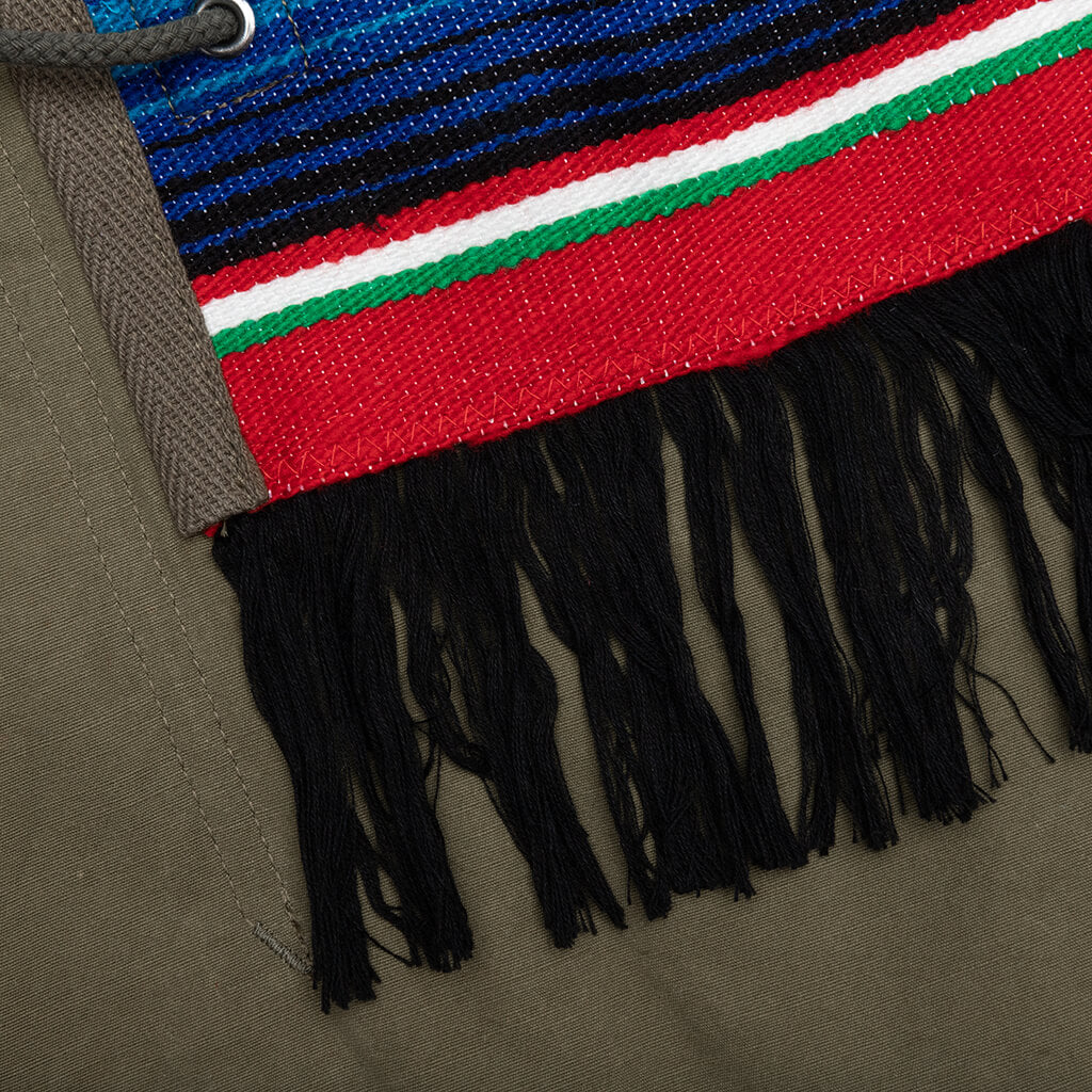Coat - Khaki/Red/Green