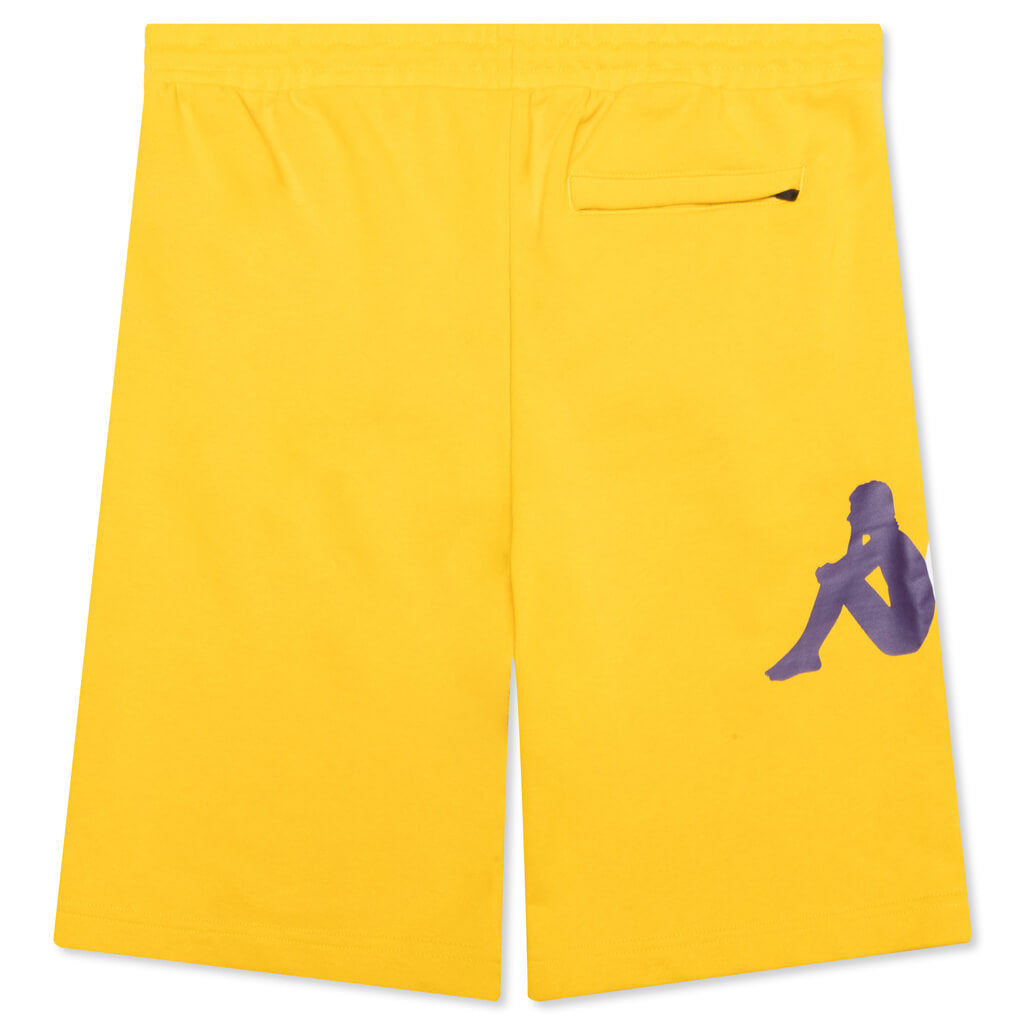 Authentic Sangone Shorts  - Dark Yellow/Violet
