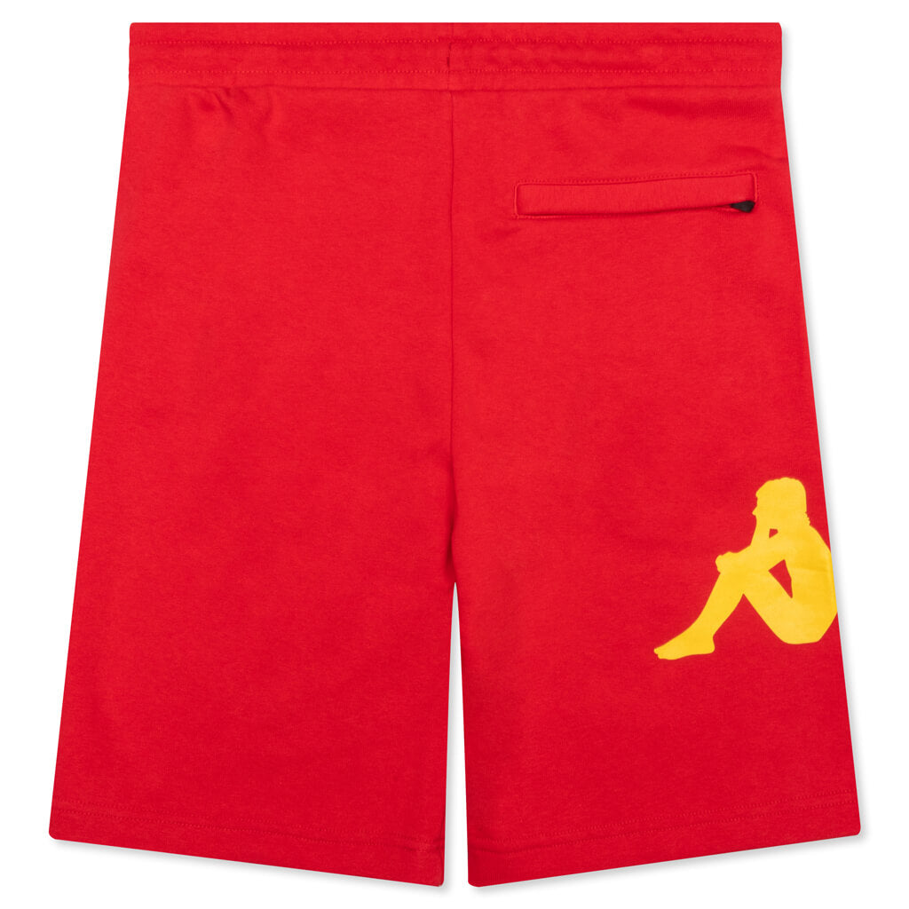Authentic Sangone Shorts - Red/Dark Yellow