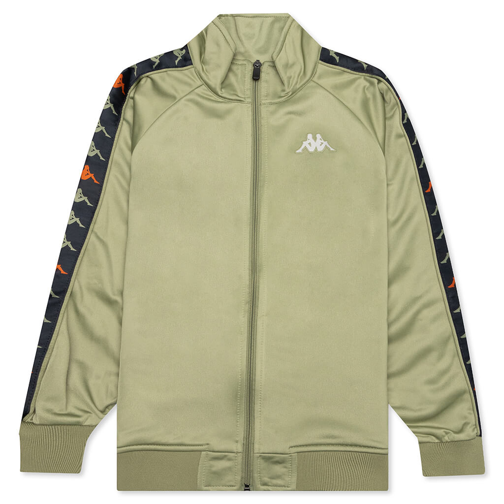 Kid's 222 Banda Dullo Track Jacket - Green Salvia/Black Smoke/Red Orangeade