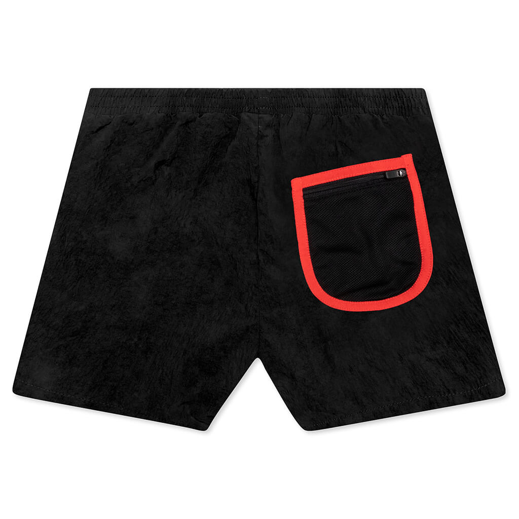 Kid's Authentic HB Ethan Swim Short - Black/Red