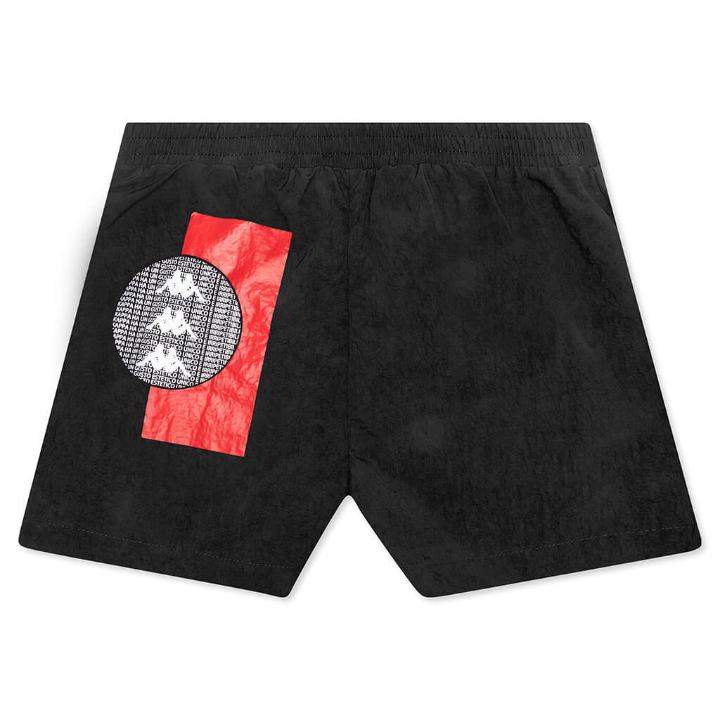 Kid's Authentic HB Ethan Swim Short - Black/Red