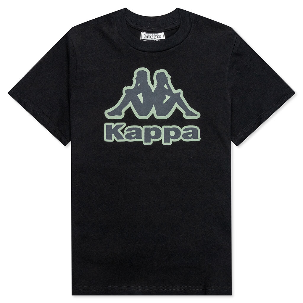 Kid's Logo Tape Bant T-Shirt - Black Smoke/Green