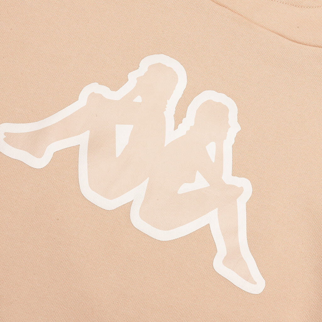 Logo Tape Apet 2 Hoodie - Beige LT/Pink LT/Red Cherry