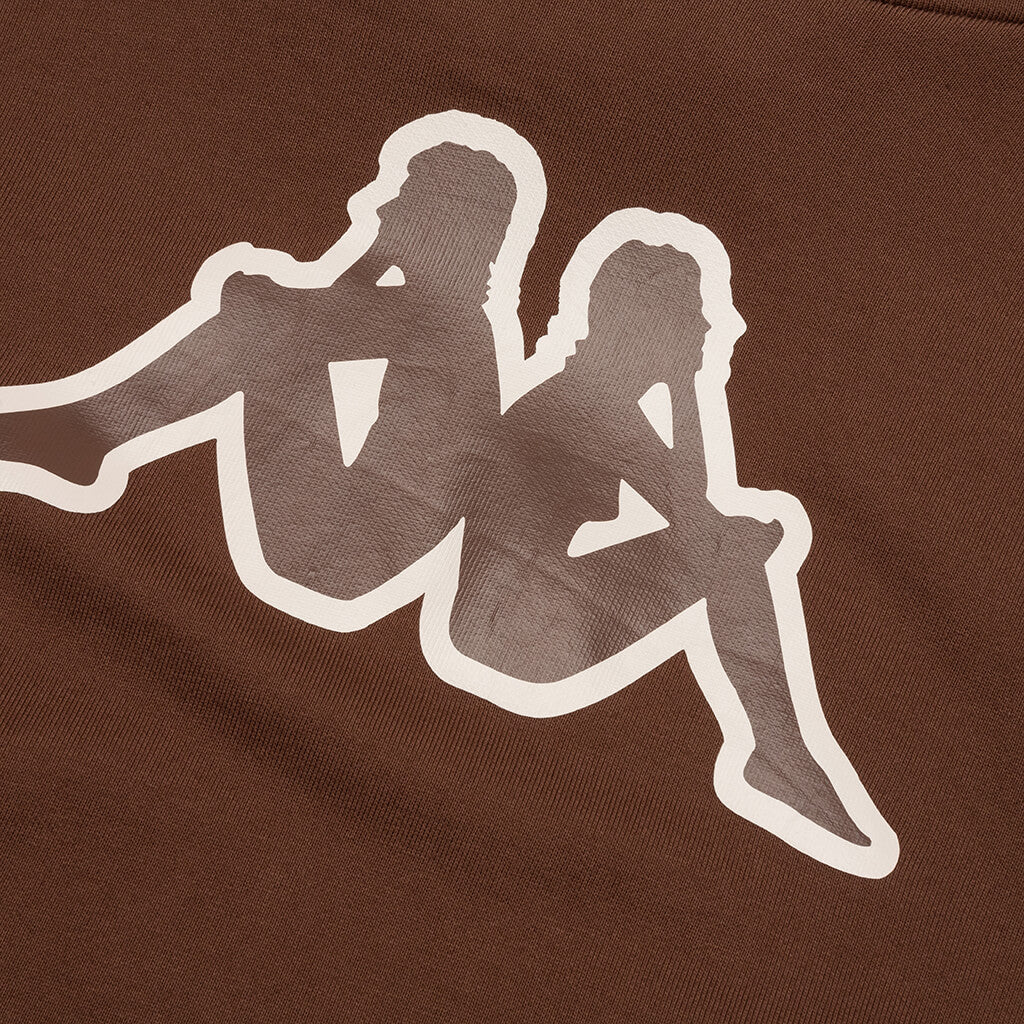 Logo Tape Apet 2 Hoodie - Brown/Pink LT/Red Cherry