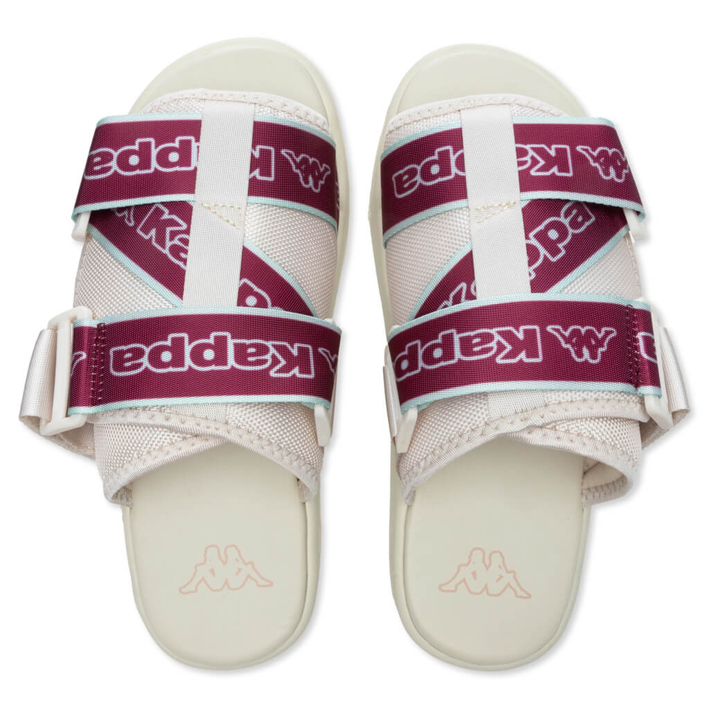 Logo Tape Kalpi Sandals - Beige Light Sand/Light Green