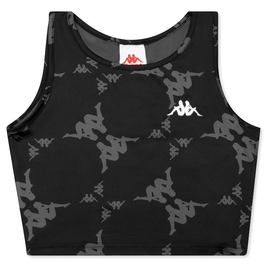 Women's Authentic Katvan Crop Tank - Black/Grey
