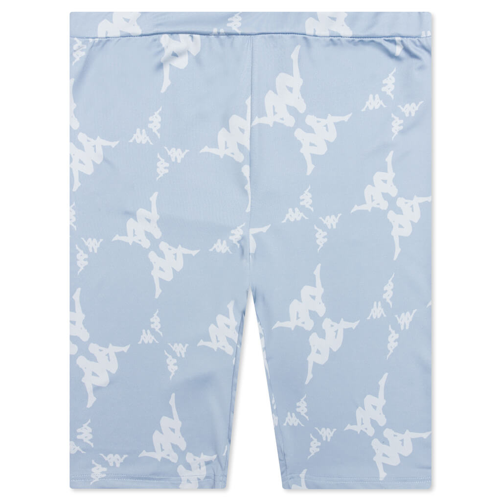 Women's Authentic Malin Bike Shorts - Baby Blue/White