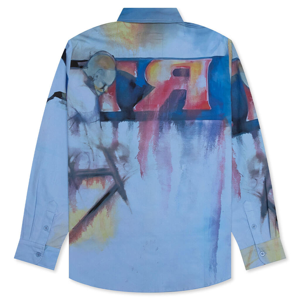 Final Lap Button Up - Blue