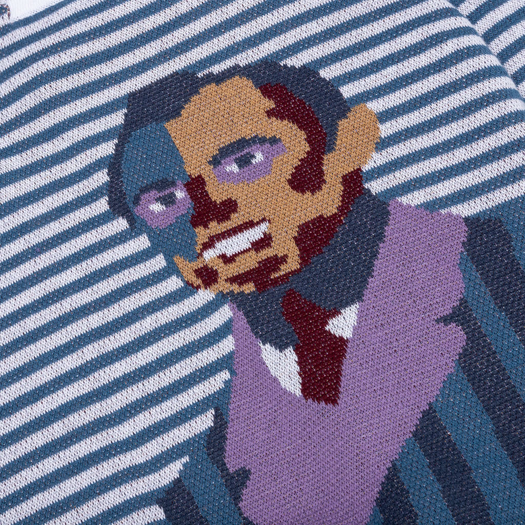 Sir Striped Knit Rugby - Blue