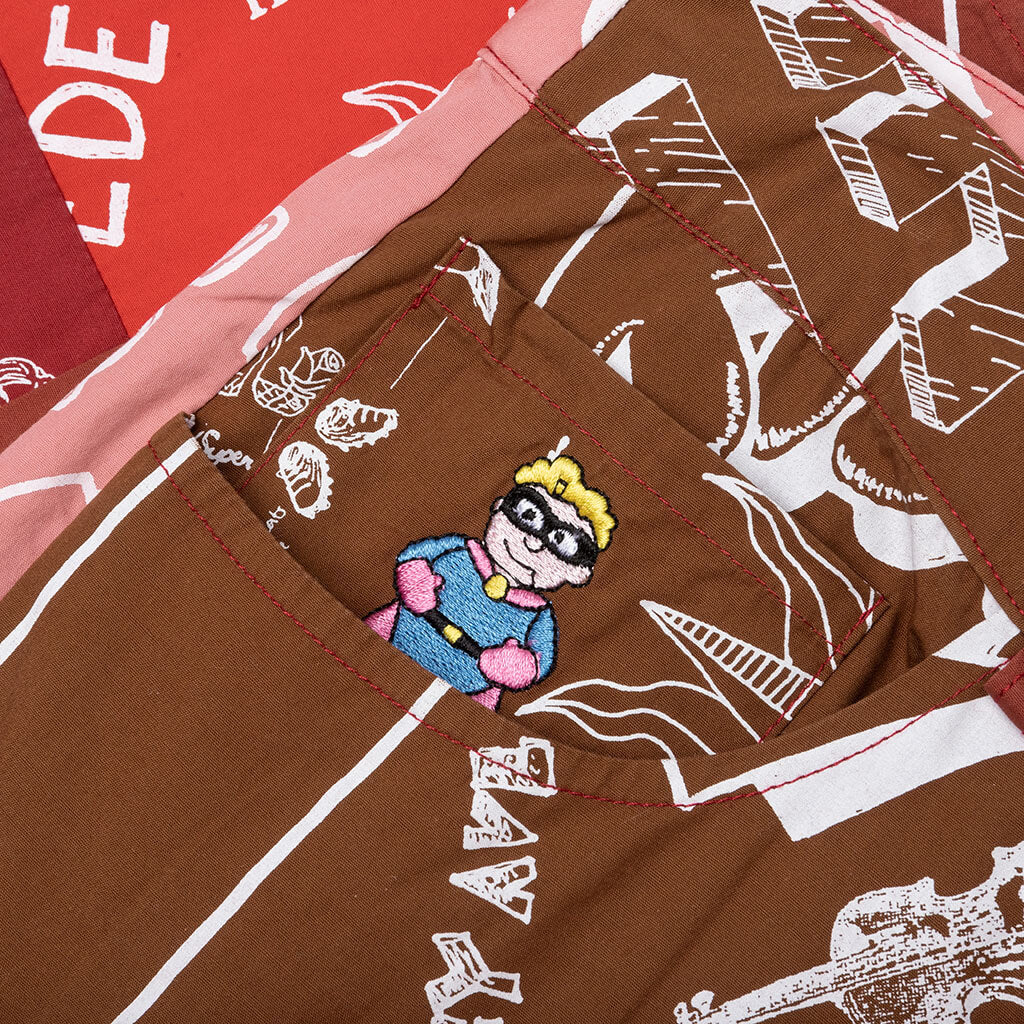 Super Patchwork Trouser - Red