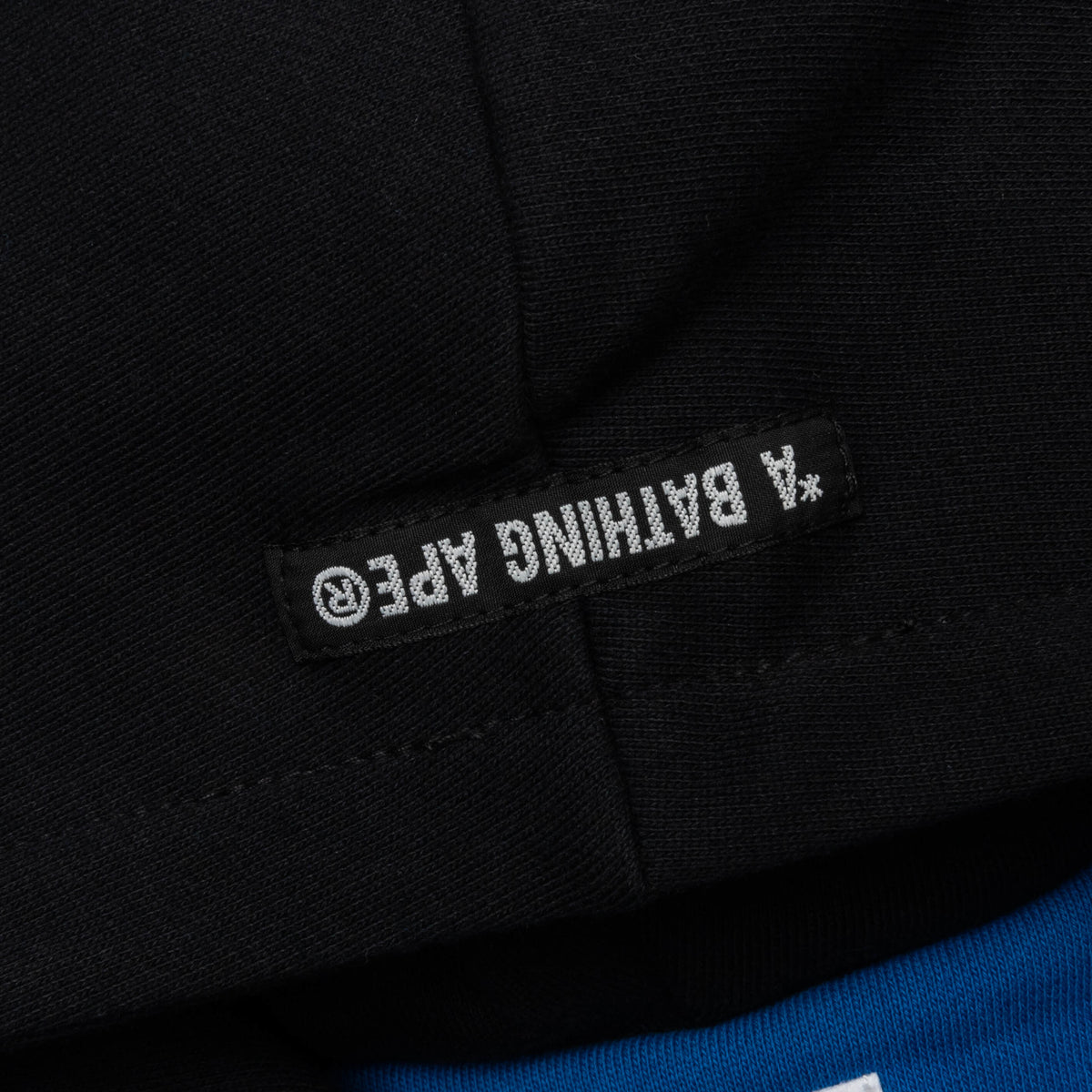 Kid's Bape Logo Layered Baseball Sweatshirt - Blue