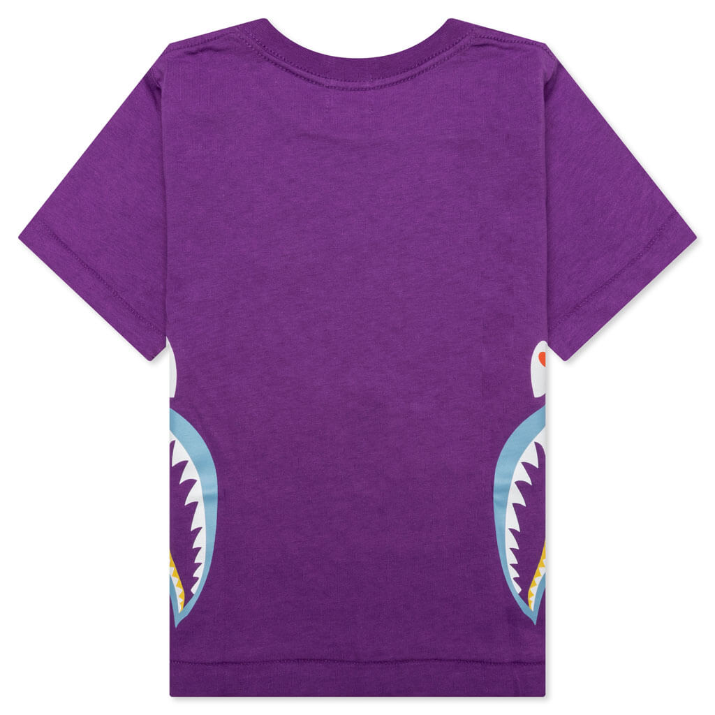 Kid's Colors Side Shark Tee - Purple