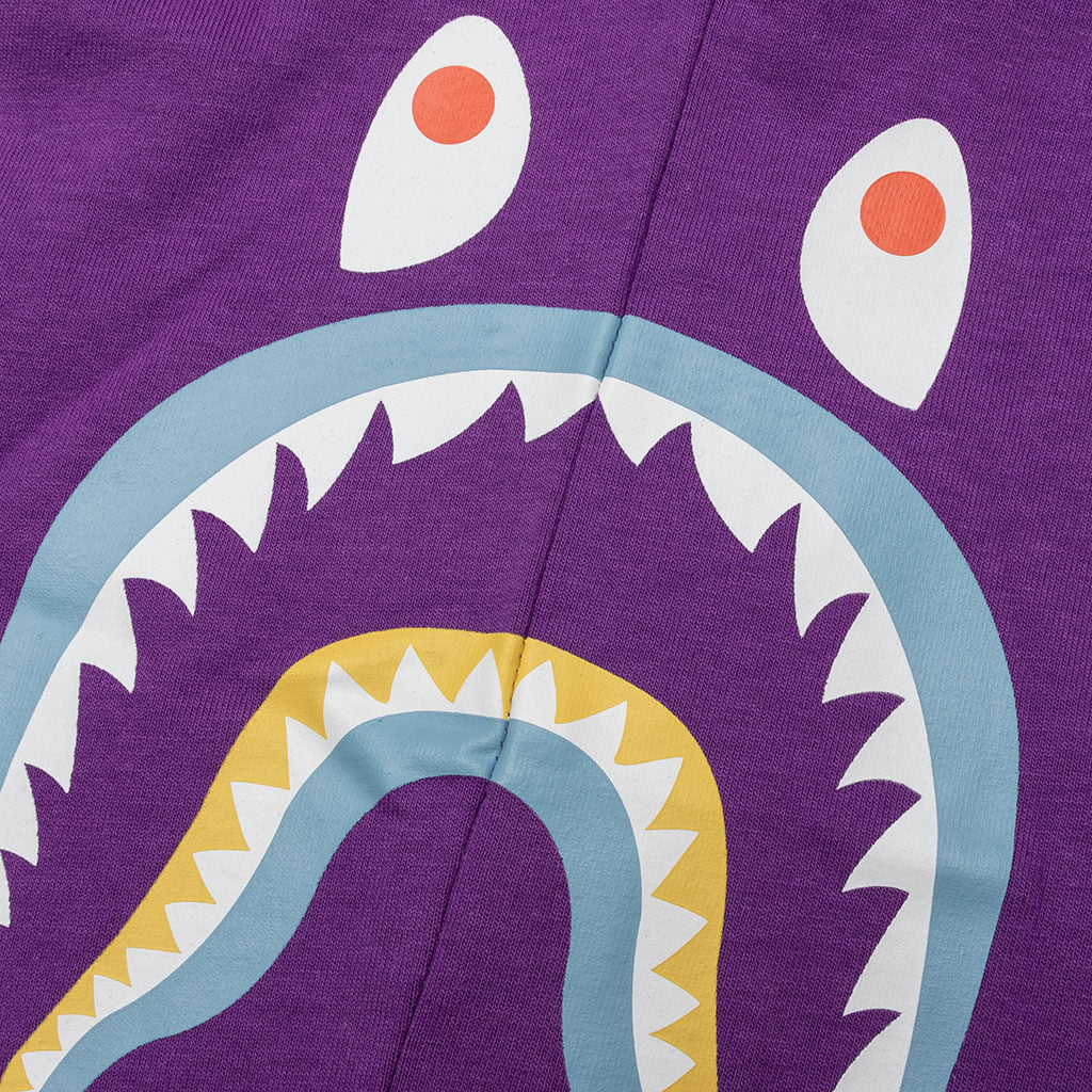 Kid's Colors Side Shark Tee - Purple