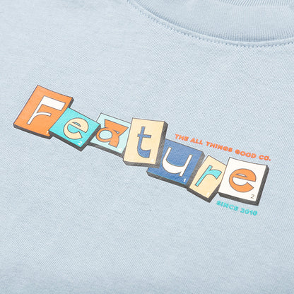 Kids Scrabble Tee - Clear Blue