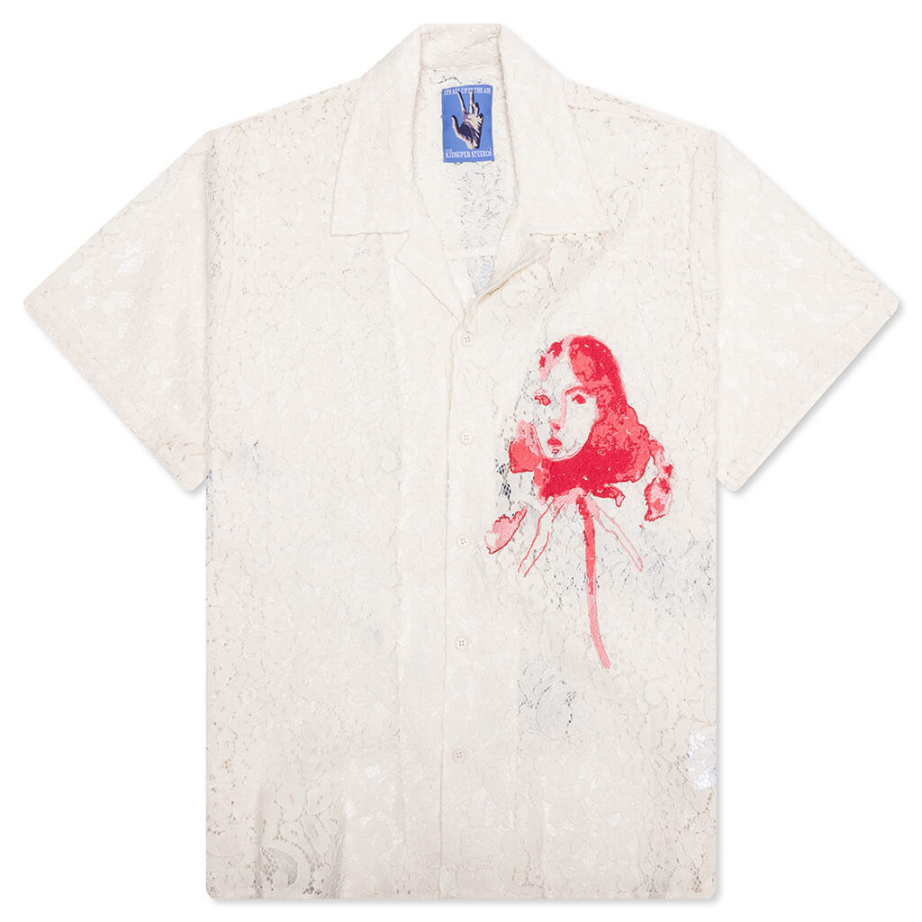 Lace Girl Painting Shirt - Cream