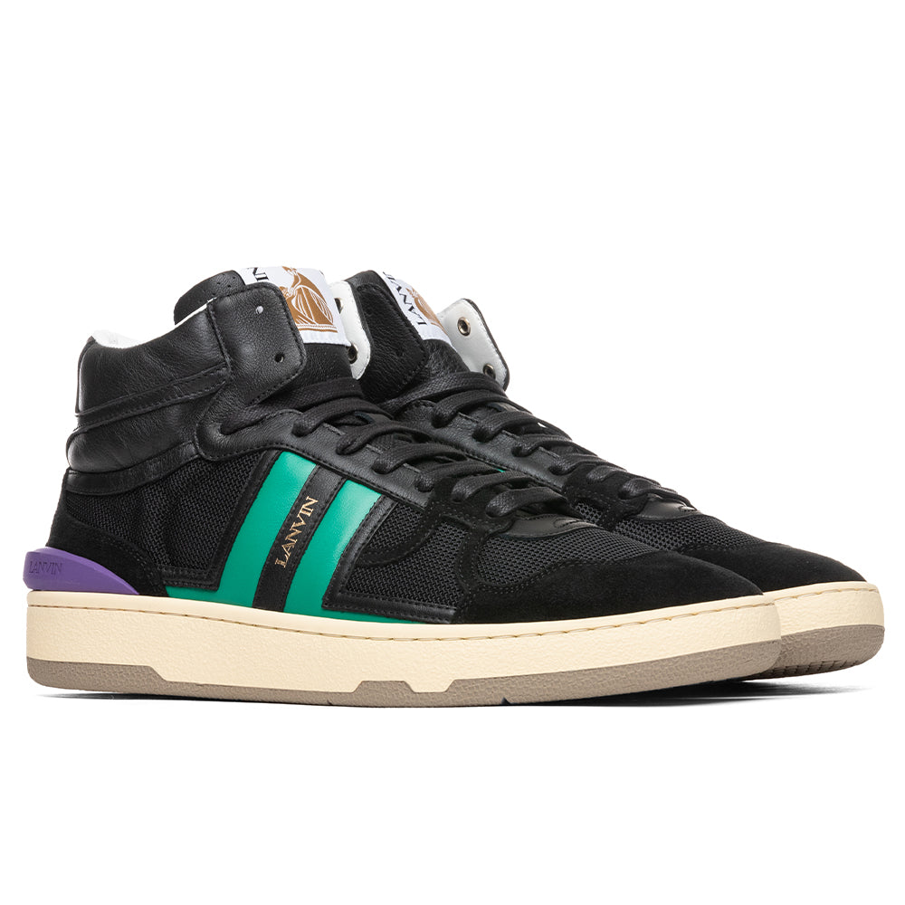 Clay High Top Sneakers - Black/Mint Green