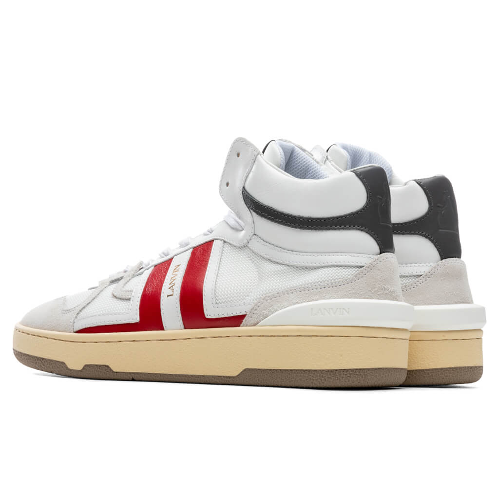 Clay High Top Sneakers - White/Red