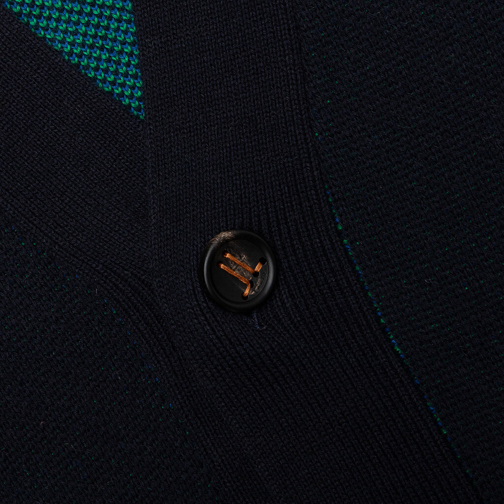 Jacquard Cardigan - Midnight Blue