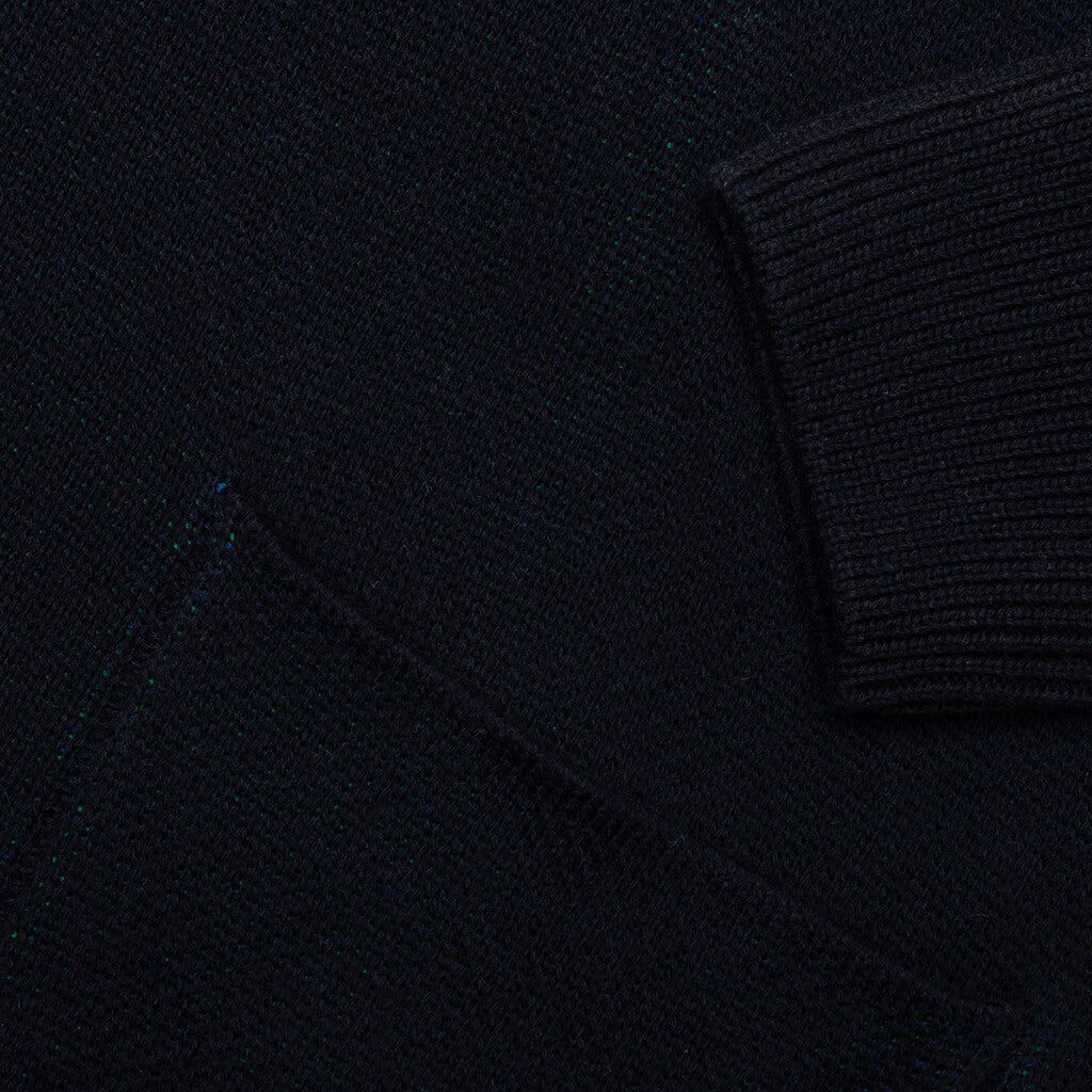 Jacquard Cardigan - Midnight Blue