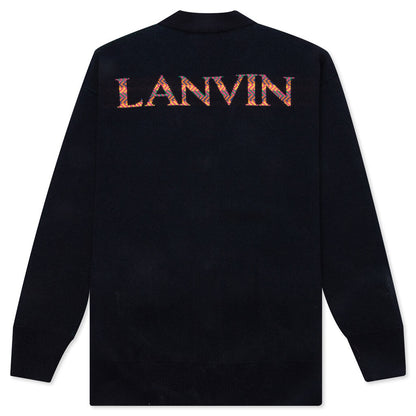 Jacquard Cardigan - Midnight Blue