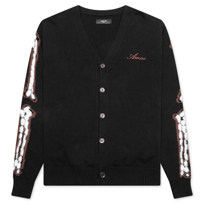Leopard Bones Cardigan - Black