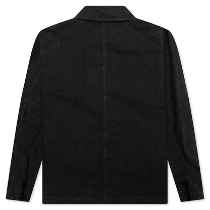 Lino Nylon Tela Field Jacket - Black