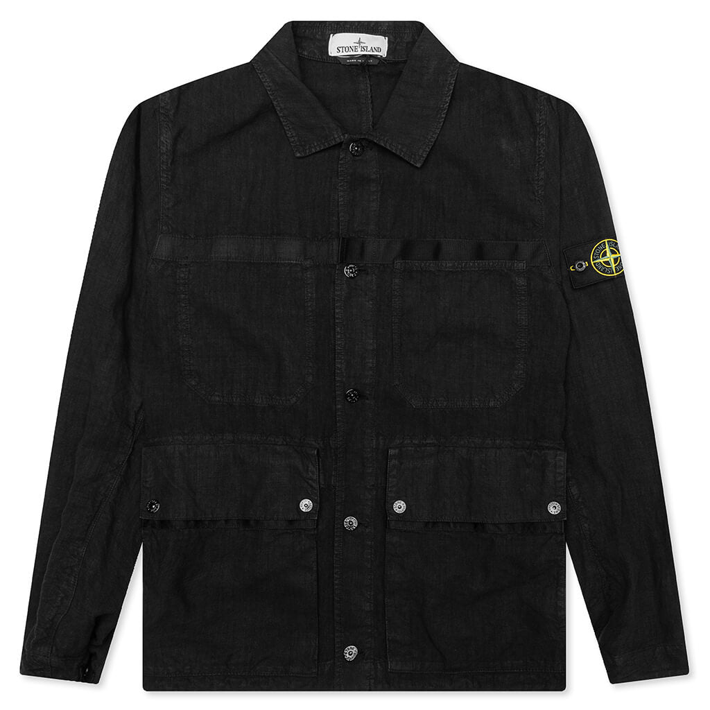 Lino Nylon Tela Field Jacket - Black
