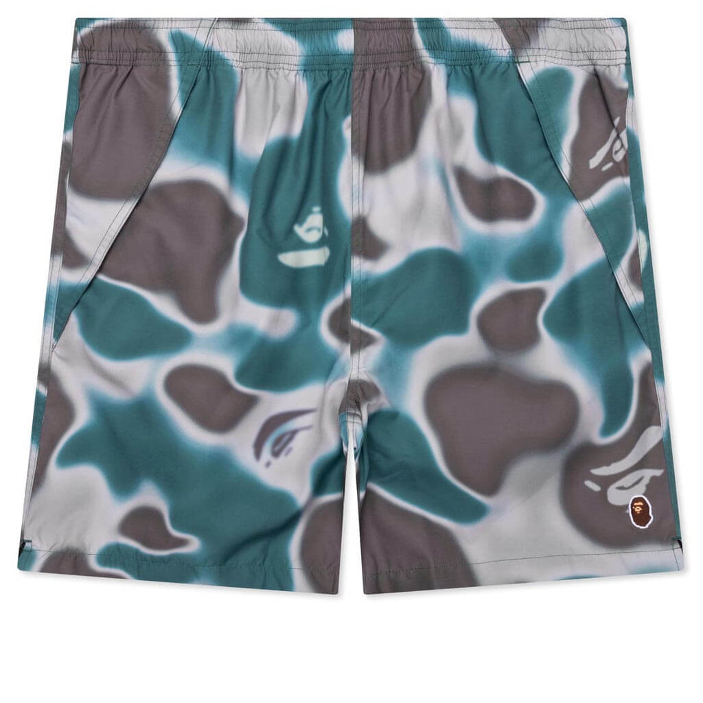 Liquid Camo One Point Beach Shorts - Olive Drab