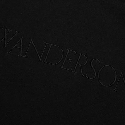 Logo Embroidery Hoodie - Black