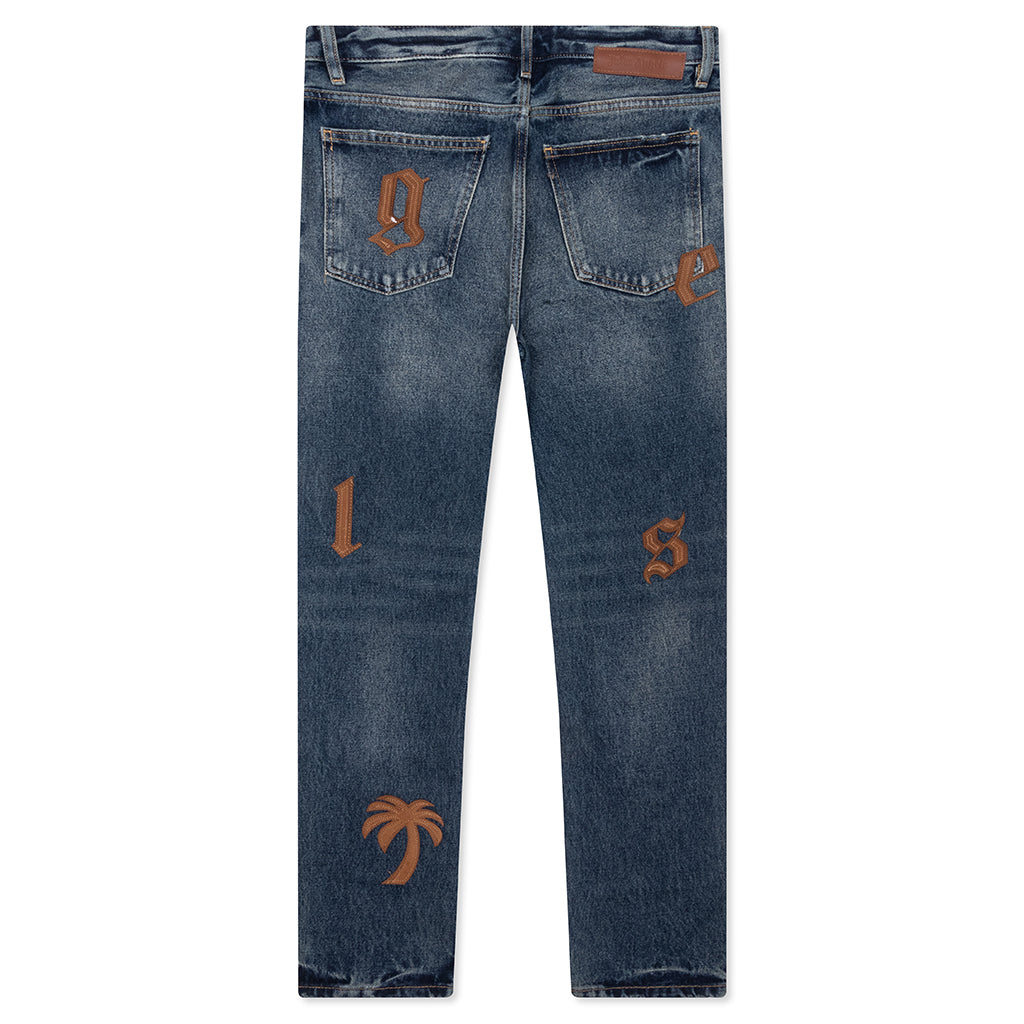 Logo Patch 5 Pockets - Blue/Golden Brown