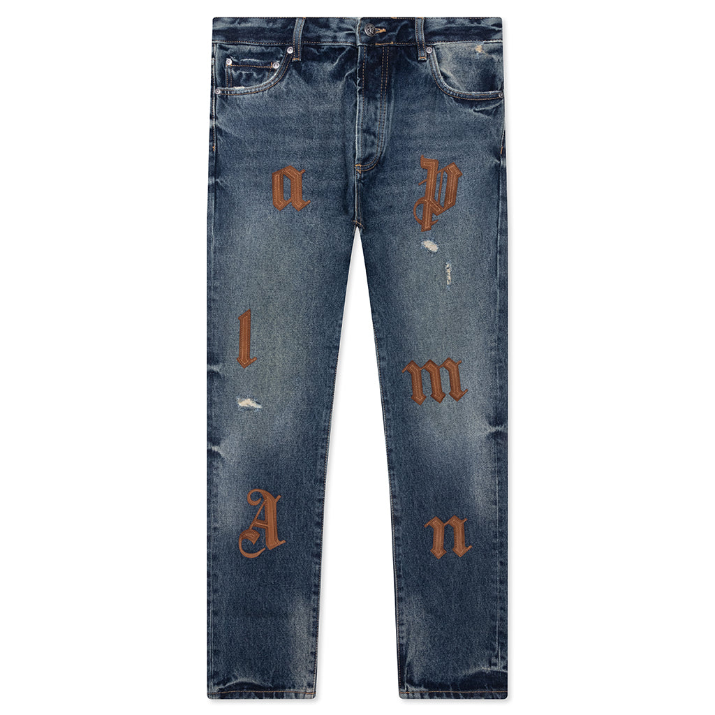 Logo Patch 5 Pockets - Blue/Golden Brown