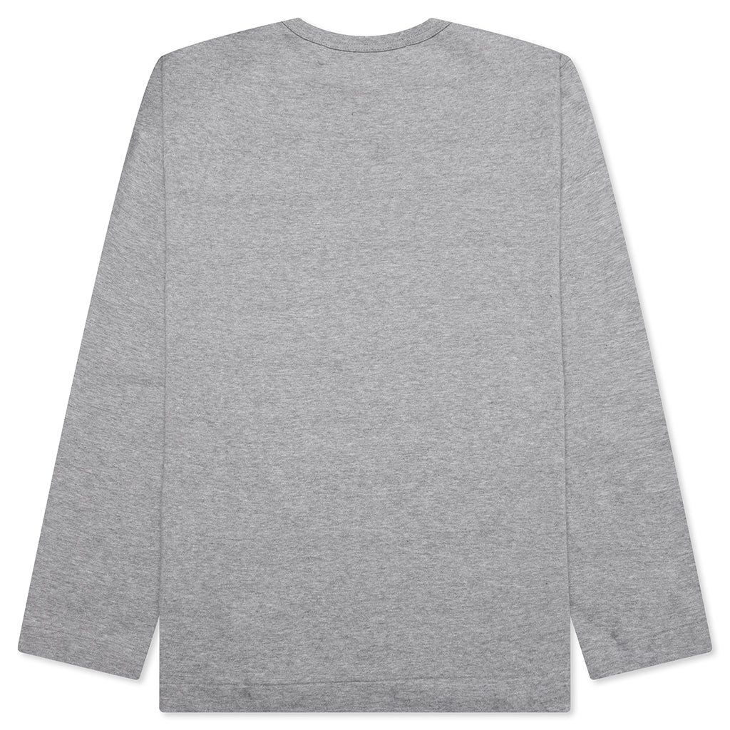 Logo Print Any Heart L/S T-Shirt - Grey