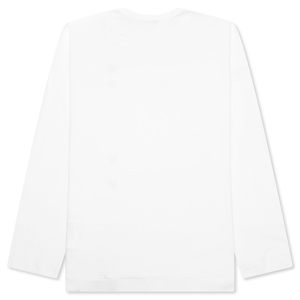 Logo Print Any Heart L/S T-Shirt - White
