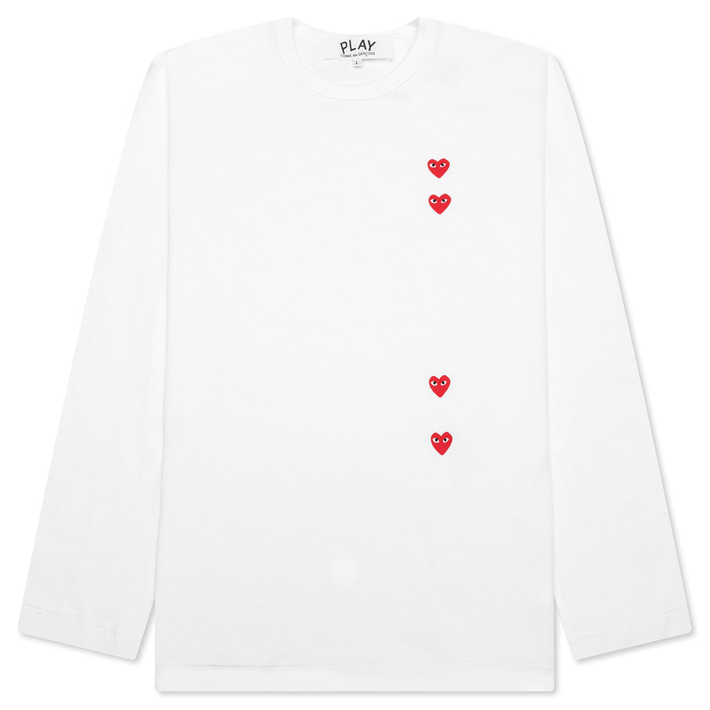Logo Print Any Heart L/S T-Shirt - White