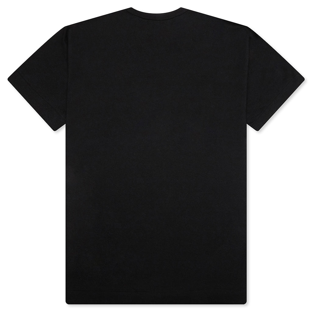 Multi Red Heart Logo Print T-Shirt - Black