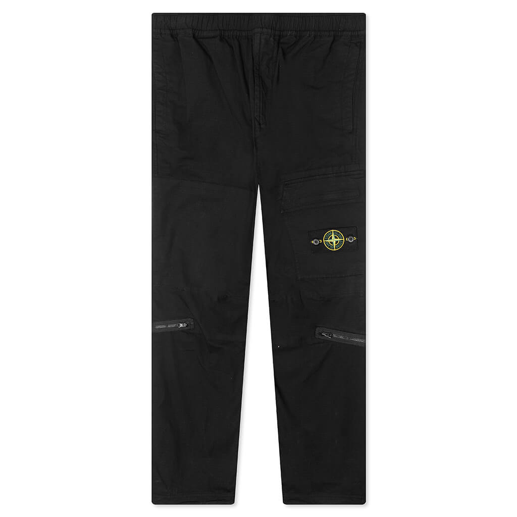 Loose Fit Cargo Pants - Black