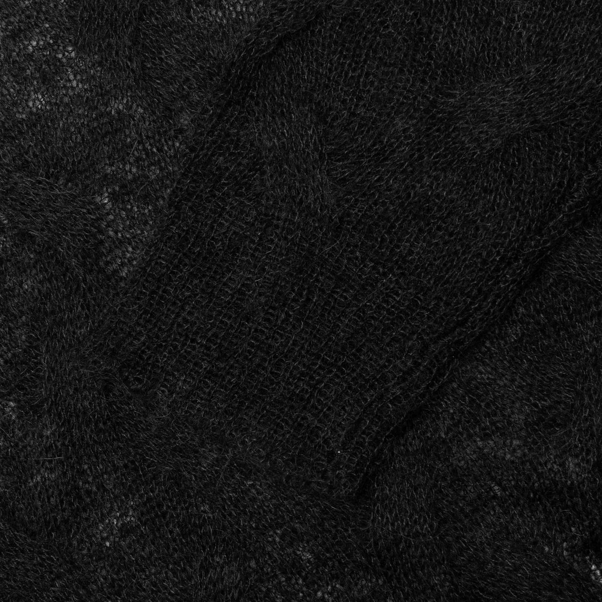 Loose Knit Cross Cable - Black